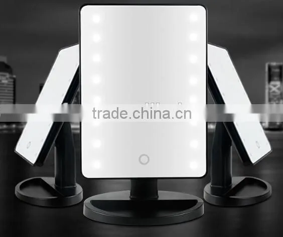 Touch Sensor Desktop Led Makeup Mirror / Makeup Mirror With Lights / LED Comestic Mirror