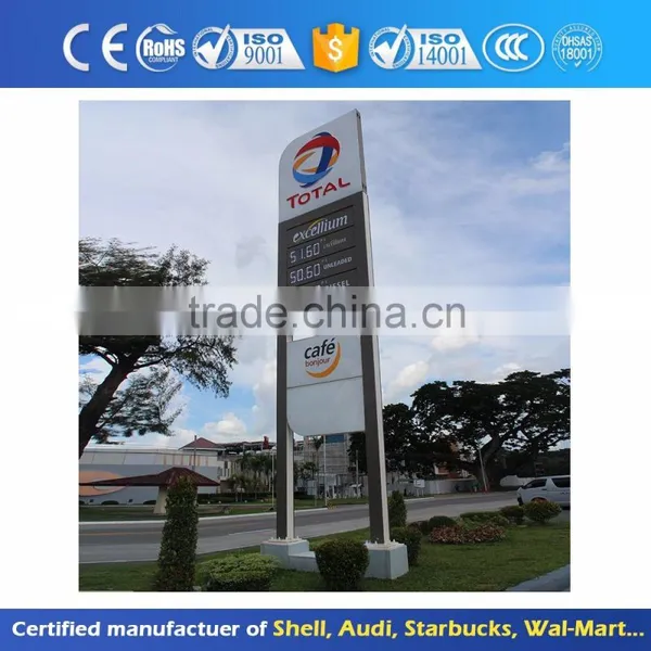 Gas Station Used Advertising Pylon Logo Led Sign Totems photo-2