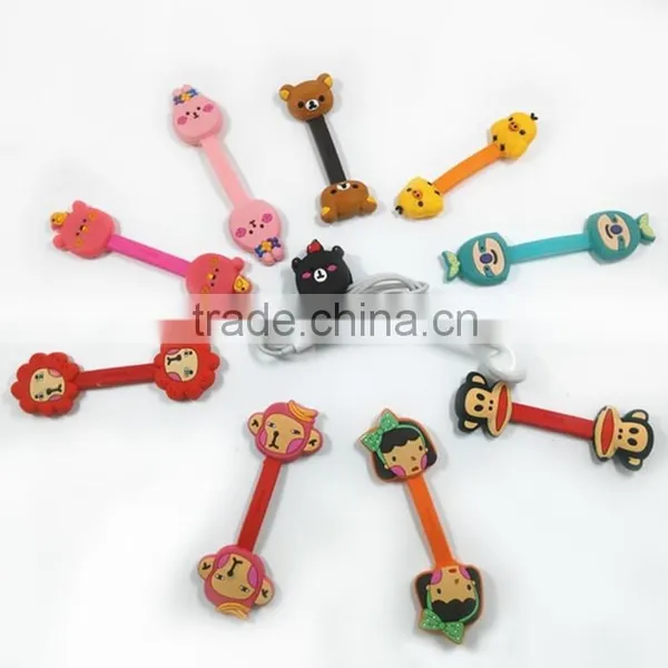Cute Cartoon Decorative Soft Pvc Earphone/headphones Cable Tie Organizer photo-6