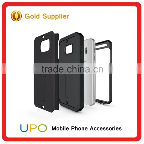 [UPO] 3 in 1 TPU + PC Shockproof Tank Kickstand Phone Cases for Samsung Galaxy S7 With Waterproof Screen Protector photo-5