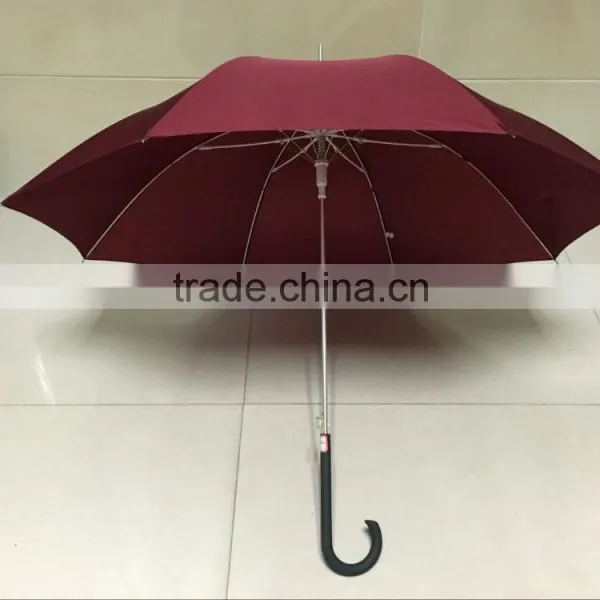 2016 25inch 14mm Luxury Auto Fiberglass And Gold Aluminum Frame Double Layers High Quality Straight Umbrella photo-5