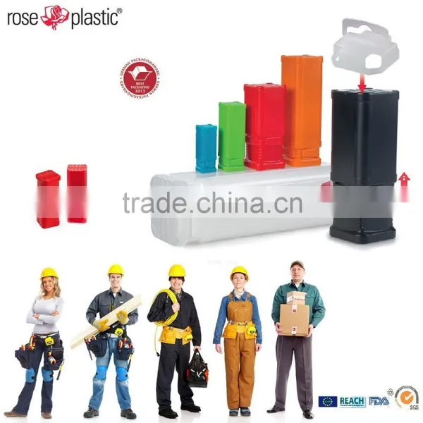 Round or Square Plastic Block Tubes Packaging for Hollow Drill BK photo-2