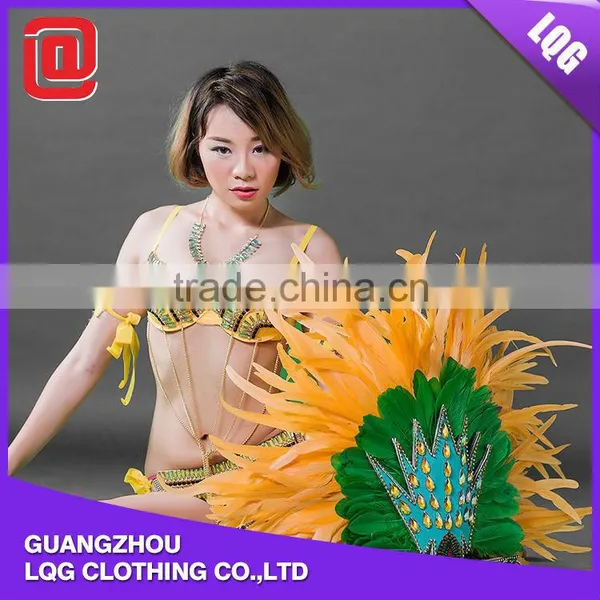 Carnival Costumes Samba Hot Sale Beaded Brazil Feather Headdress Party Costume for Carnival CC012 photo-2