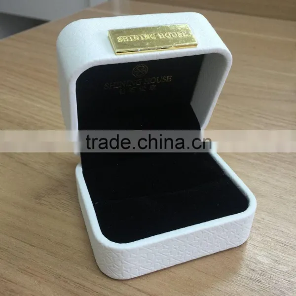 White Color Leatherette Earring Box photo-3