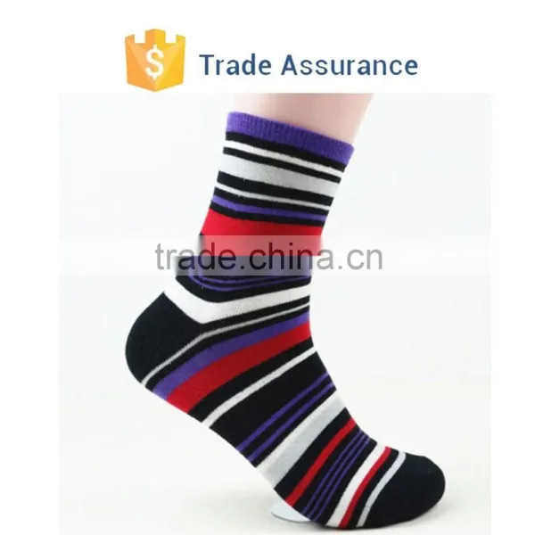 Fashion Mens Cotton Casual Socks, Soft Color Stripe Socks, Ankle Short Socks photo-4