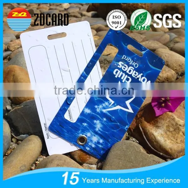 Double Sheets PVC Matte Luggage Tags With Hole, Eyelet and Transparent Strap photo-6