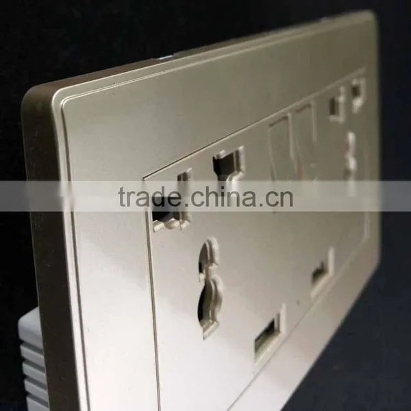 British Standard Double 13A Electrical Outlet Wall Switched Socket photo-4