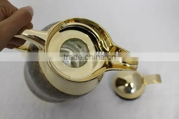 Golden Arabic Metal Printing Tea Pot Set for Dubai photo-4