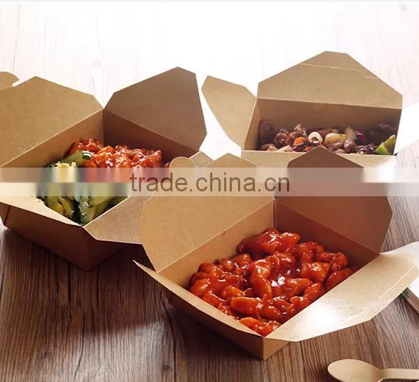 Print Kraft Paper Packaging Take Away Salad Box photo-4