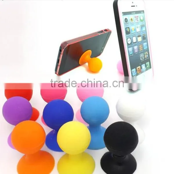 Cell Phones Holder Colorful Octopus Silicone Rubber Sucker Stand Bracket Mini Ball Phone Holder photo-2