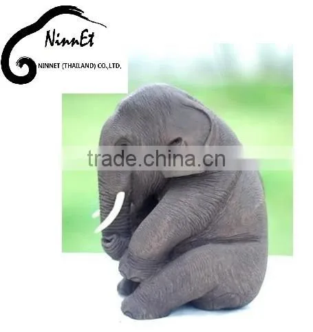 Wood Carved Elephant From Thailand photo-3