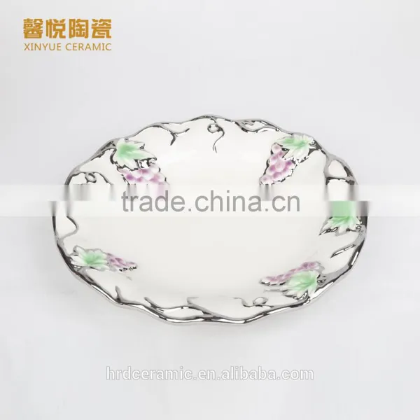 Wholesale Ceramic Plates Dishes,round Plate Grape Style photo-3
