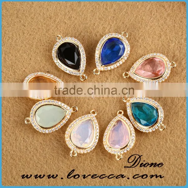 Colored Clear Gold Plated Glass Stone Jewelry , Glass Stone for Earrings photo-3