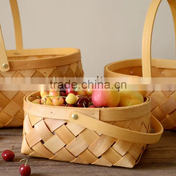 Wholesale Cheap Water Fir Wood Chip Fruit Basket photo-3