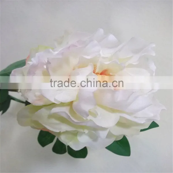 SJ20170051 Artificial White Fabric Peony Flower for Indoor Decoration photo-2