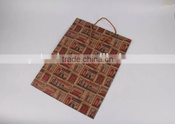 Printed Foldable Gift Bag / Retro Look Shopping Paper Bag photo-6