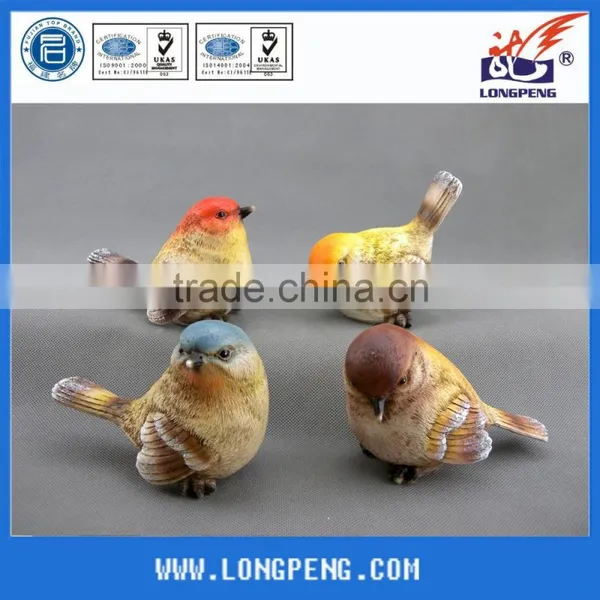 Eco-Friendly White Polyresin Bird Garden Decoration photo-2