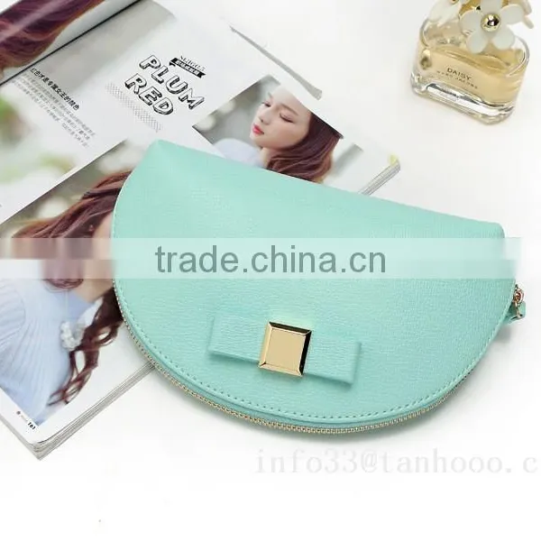 Cosmetic Bag Brass Zipper Top Good PU Leather Hard Cosmetic Bag With Lining photo-5