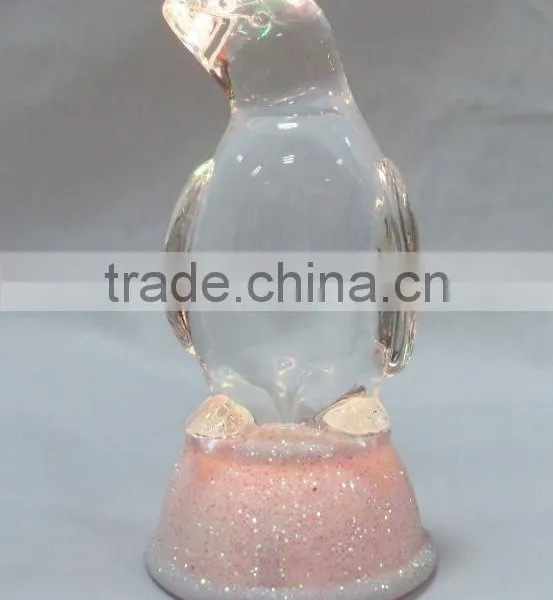 LED RBG Changing Acrylic Crystal Plastic Penguin Animals Toys for Kids photo-3