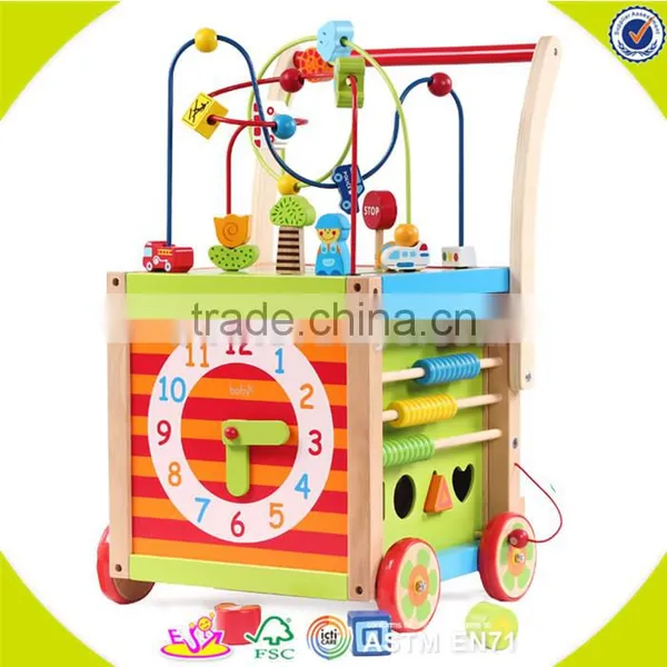 wholesale fashion kIds wooden learning walker children wooden learning walker W16E038