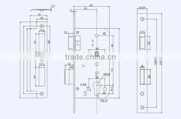 New Model Cheap Price and Good Quality Safe Lock Body 55x72 photo-2
