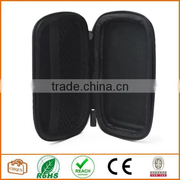 Black Color Rectangle Shaped Hard Earphone Headset EVA Case for MP3/MP4 Bluetooth Earphone Earbuds With Mesh Pocket photo-3