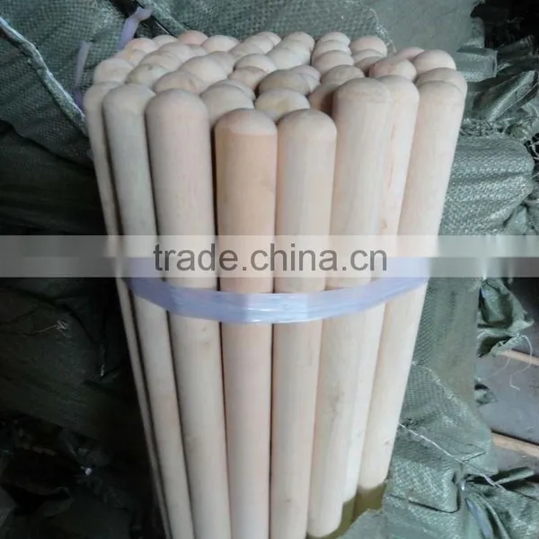 120*2.2cm Small Cap Natural Wood Broom Stick photo-3