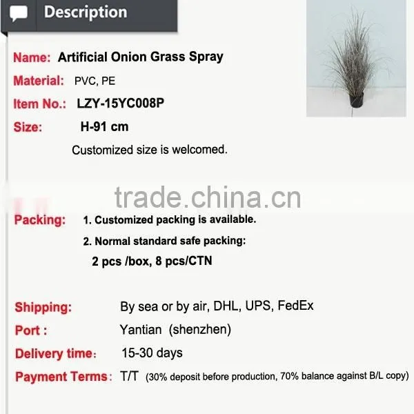 High Quality Decorative Artificial Wheat Grass Artificial Grass in Pot Garden Decorative Grass photo-2