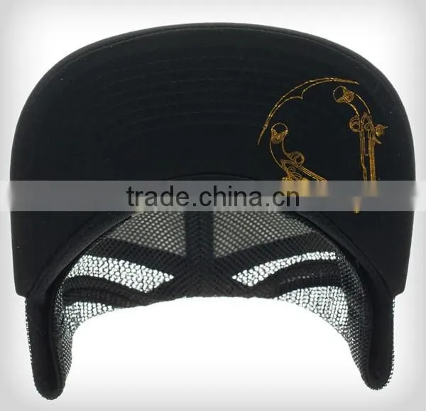 100% Polyester Black Foam And Mesh Sublimation Trucker Cap photo-5
