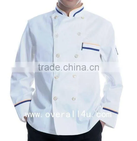 8 Button 3/4 Length Sleeve 100% Cotton Chef Uniform Coat