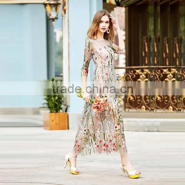 Gypsy Pop Line Evening Dresses Lace Dress Fabric photo-3