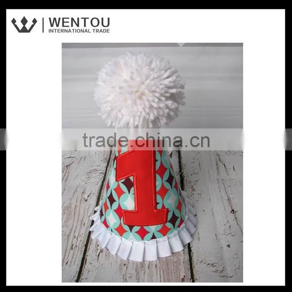 Wholesale Navy Blue and Green Argyle Number Birthday Hat photo-3