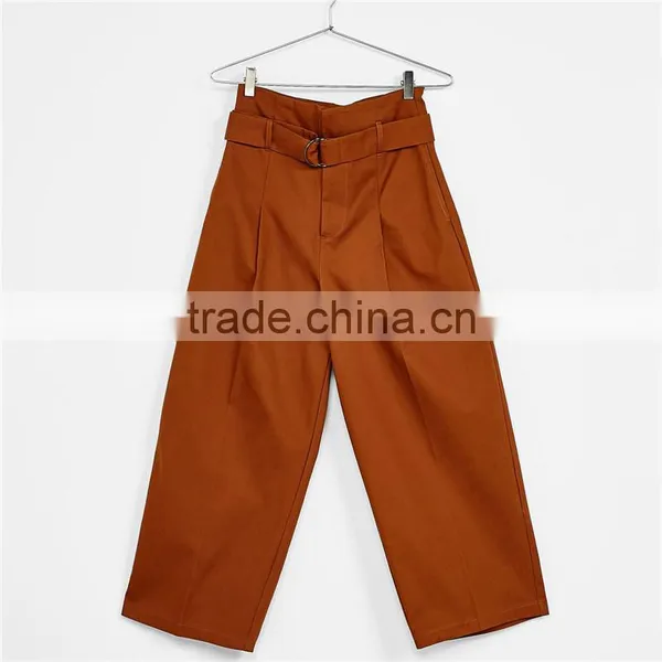 Spring Custom Design Women High Waist Wide Leg Pants photo-6