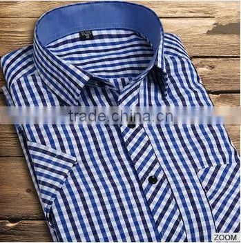 2015 Summer New Short Sleeve Shirt Man Shirt Dress Shirt Men's Clothing photo-3