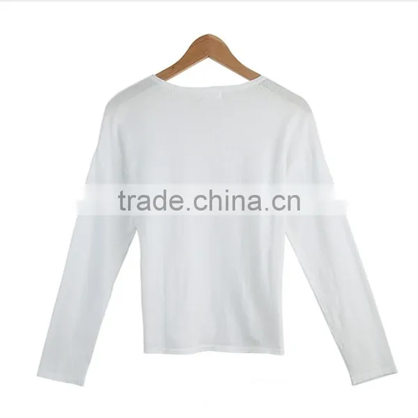 Guangzhou Long Sleve 100% Cotton Fabric t Shirt photo-4