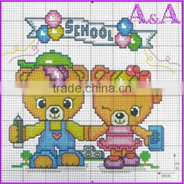 Custom Pattern Fabric Cross Stitch Sets Purple Flower Cross Stitch Kits Suppliers photo-6