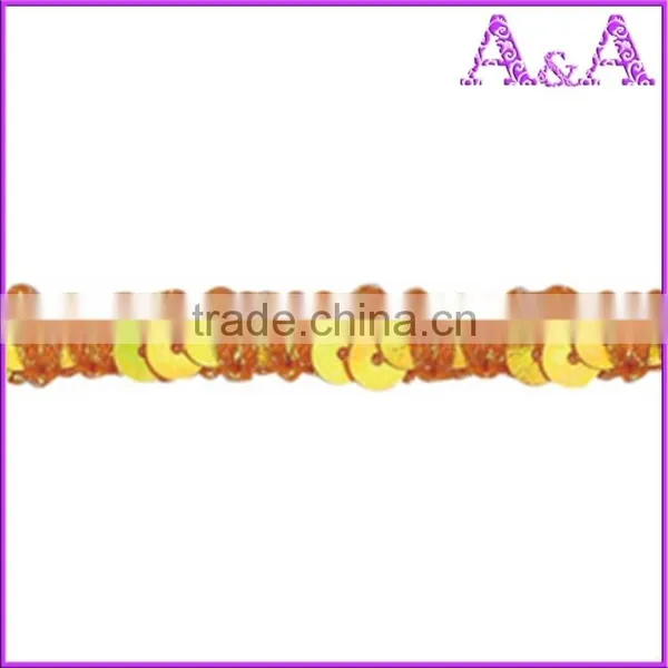 2017 Nice Embroidery Sequin Decorative Lace Trim (YFT-099) photo-2