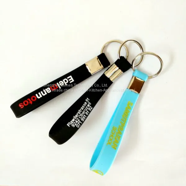 Promotional Beautiful Fashion Design Custom Silicone Key Chains photo-3