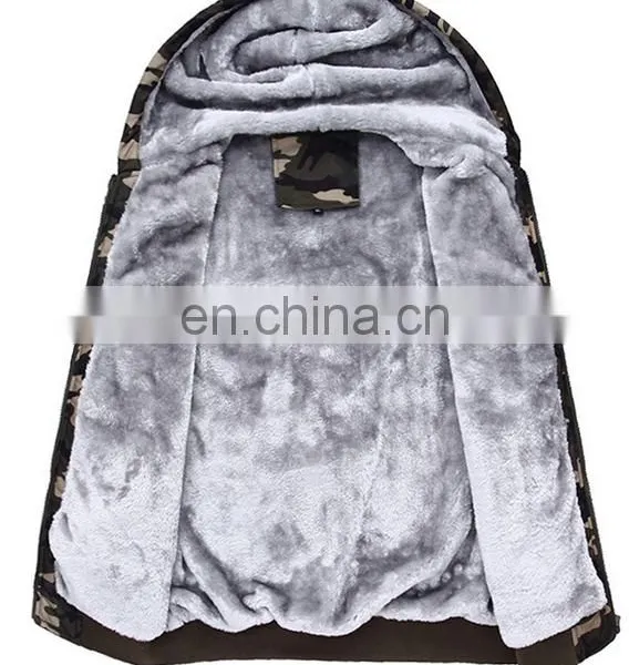 Online Shopping Men's Warm Hoodie Zip Sweatshirt Sweater Tops Long Sleeve Jacket Coat Camouflage photo-3