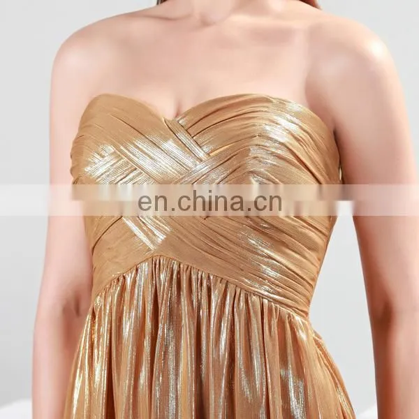 2015 Luxurious Golden Evening Prom Party Gowns Long Dresses CL4418 photo-4