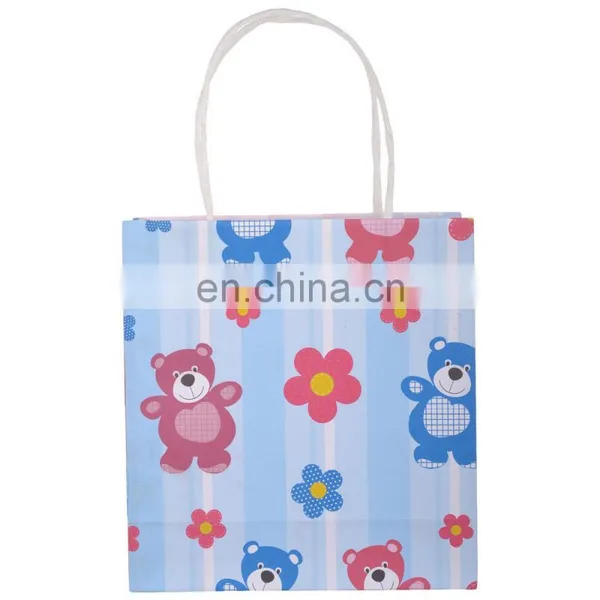 Recent Made 100 % Best Paper Use Made Kraft King Teddy Gift Bag - 7.5 Inches x 8 Inches x 3 Inches Pack/Fancy and Teddy Print . photo-4