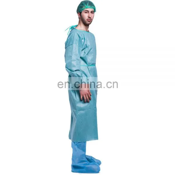 HQ Standard 45GSM Blue SMS Disposable Medical Surgical Gown Sterile photo-2