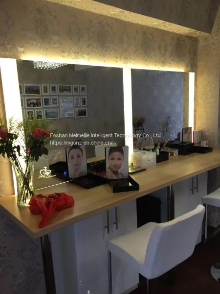 Custom Beauty Salon Beauty Mirror LED Light Mirror Wall-mounted LED Makeup Mirror Hairdressing Mirror photo-2
