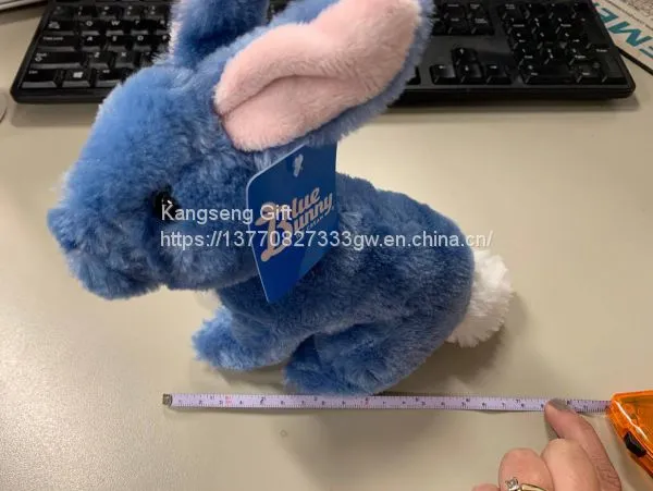Plush blue bunny toy