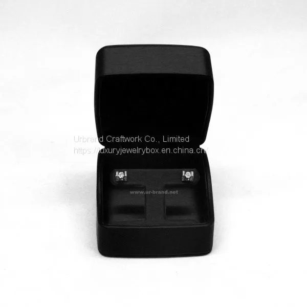 Black Soft PU Leather Earrings Box Fashion Earrings Display Box Manufacturer China photo-4