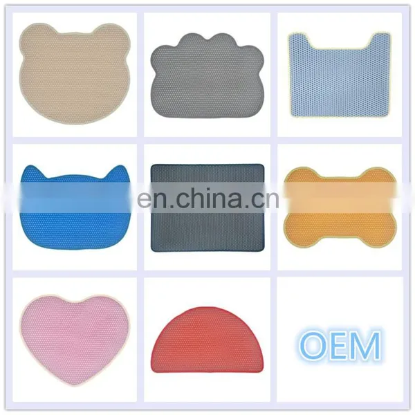 Customized EVA Pet Cat Litter Mat Double Layer Washable Cat Litter Mat photo-4