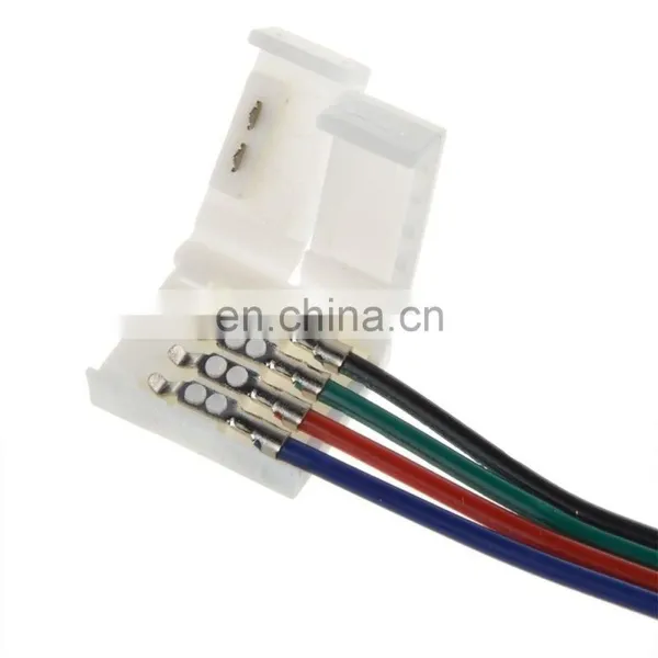 4 Pin 10mm Rgb 5050 3528 Led Strip Light PCB Solderless Connector Cable photo-5