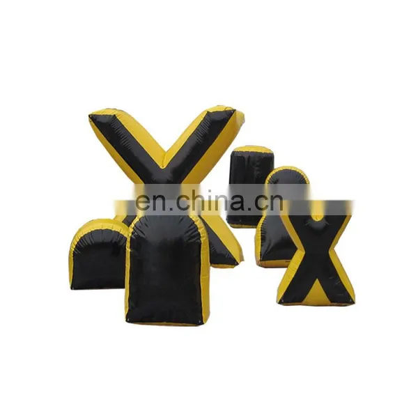 Cheap Price Inflatable Air Bunkers Set Crazy Archery Shooting Team Games Inflatable X Paintball Obstacle For Sale photo-2