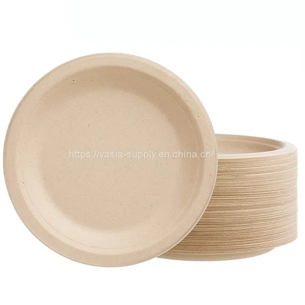Biodegradable and Disposable Eco-Friendly Super Rigid 9 Inch Bagasse Plates photo-3