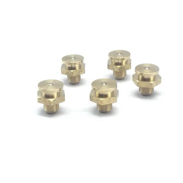 M6x1 external thread brass button grease cup